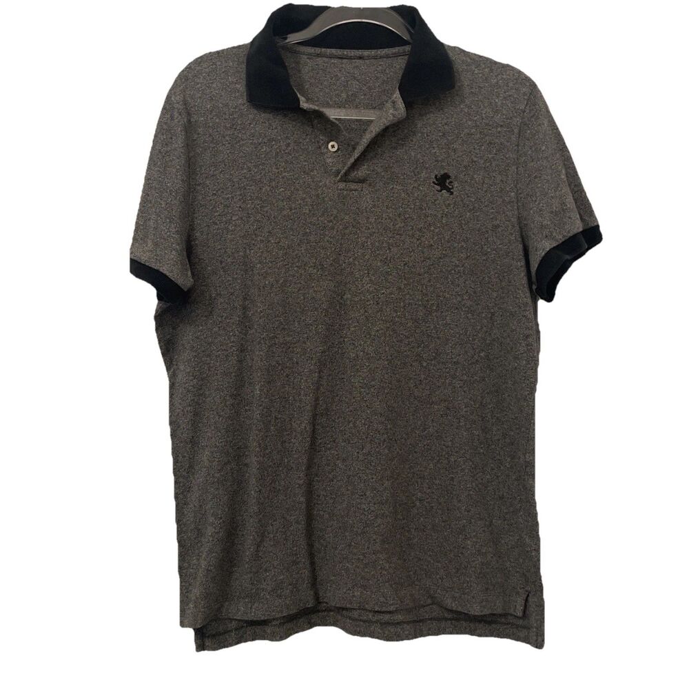 Express Shirt Adult Small S  Gray Polo Short Sleeve Outdoors Classic Mens Y2K